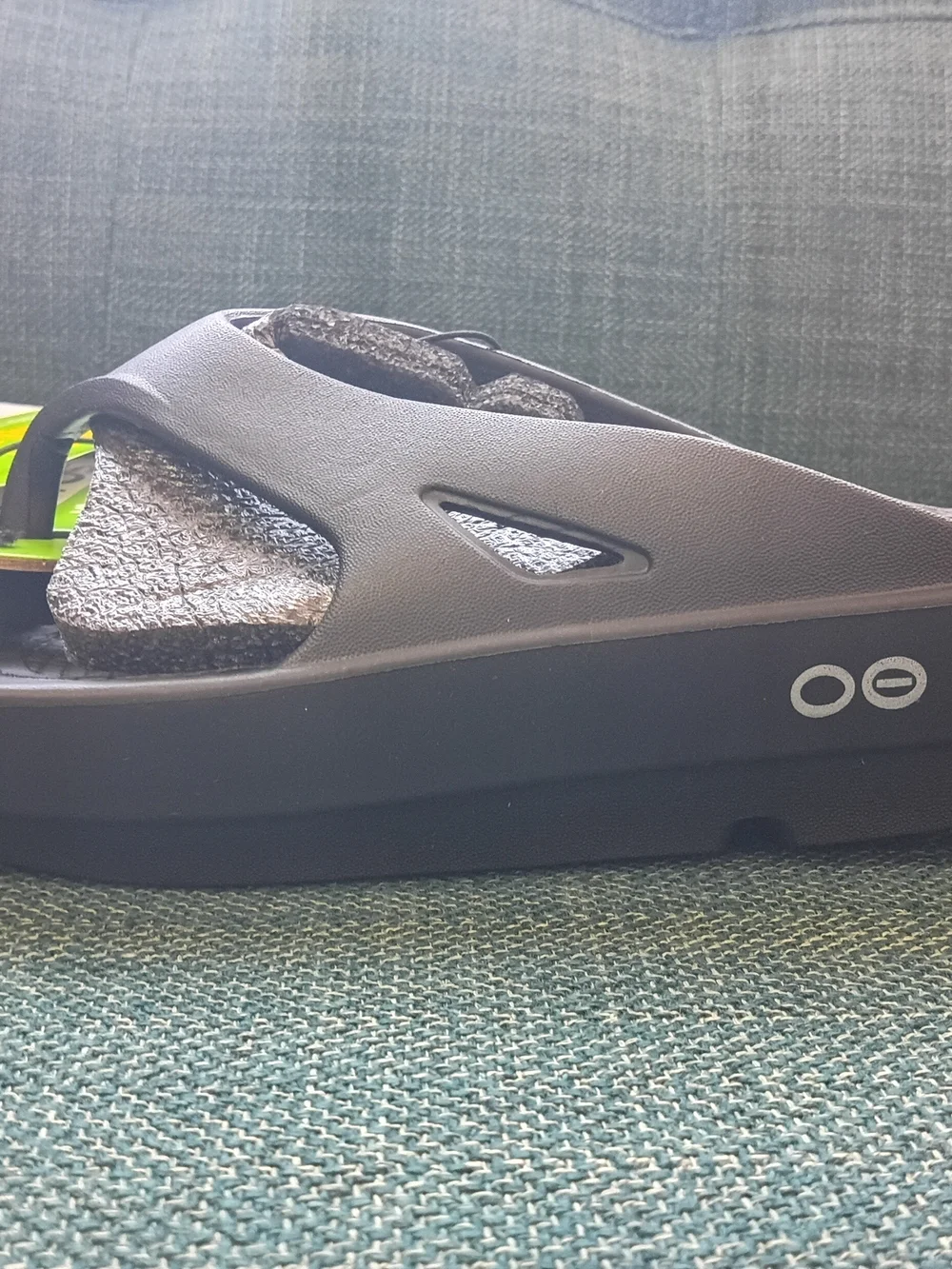 OOFOS OOahh Recovery Slide Sandals Black Unisex M5/W7 EU 38 New with Tags